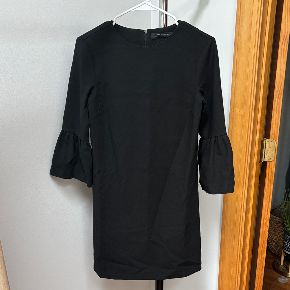Zara Black Bell Sleeve Dress